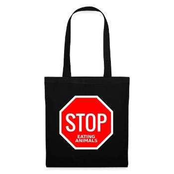 Stop Eating Animals - Stoffbeutel - Schwarz - Vorne