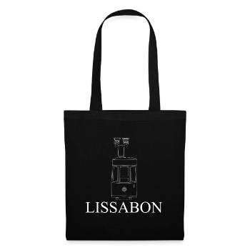 Ich liebe Lissabon - Line-Art Portugal - Stoffbeutel - Schwarz - Vorne