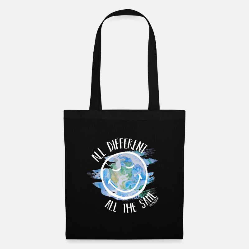 All Different All the Same Smileyworld white - Tote Bag - black