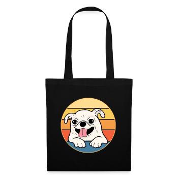 Mignon Chihuahua Dog Breed Vintage Retro Sunset - Sac en tissu - noir - Devant