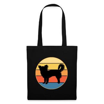 Mignon Chihuahua Dog Breed Vintage Retro Sunset - Sac en tissu - noir - Devant