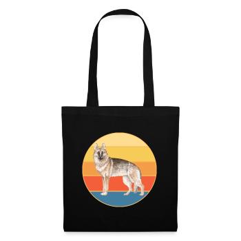 German Shepherd Dog Breed Vintage Retro Sunset - Tote Bag - black - Front