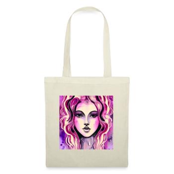 Beautiful Face Woman Magenta 80s 90s Style Art - Tote Bag - nature - Front