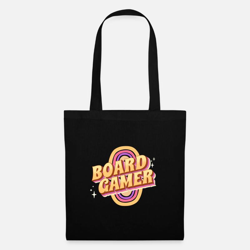 Boardgamer Retro - Stoffbeutel - Schwarz