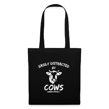 Cow Farm: Easily Distracted By Cows - Tote Bag - black - Front