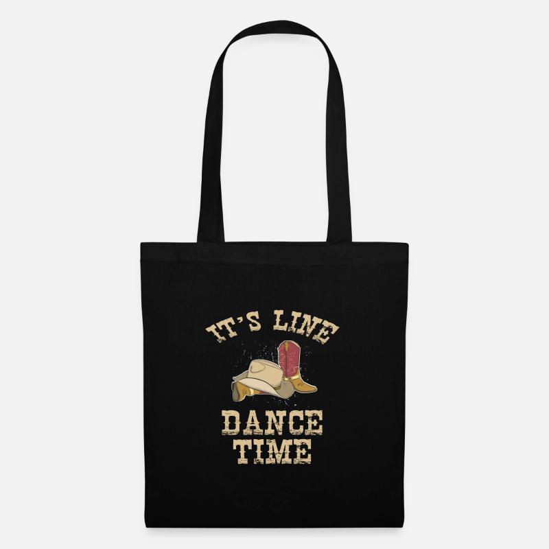Linedance Country Spruch Linedance Dance Geschenk - Stoffbeutel - Schwarz
