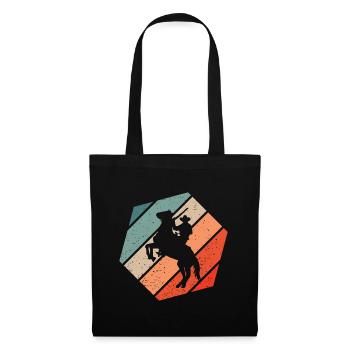 Cowboy Horse Pesade Retro Style Vintage - Tote Bag - black - Front