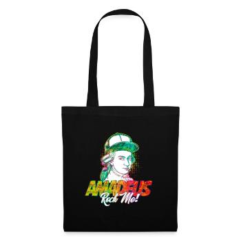 Amadeus Rock Me | Wolfgang Amadeus Mozart Classique - Sac en tissu - noir - Devant