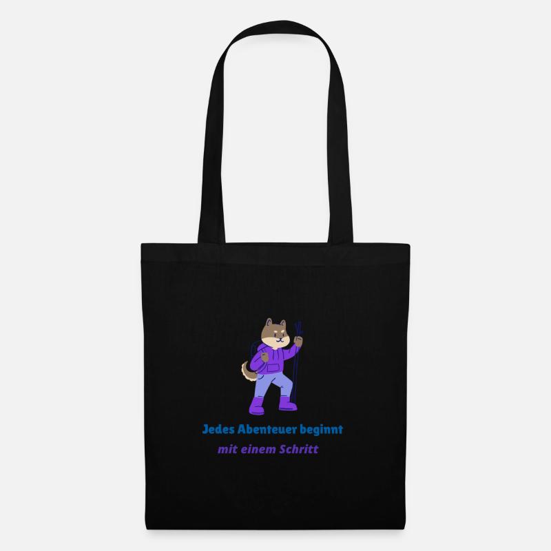 Every adventure begins with a step - Tote Bag - black
