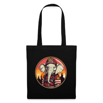 Elephant Fire Brigade - Tote Bag - black - Front