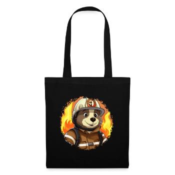 Taupe de pompier - Sac en tissu - noir - Devant