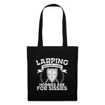 LARP Sprüche | Live Action Role Playing Geschenke - Stoffbeutel - Schwarz - Vorne
