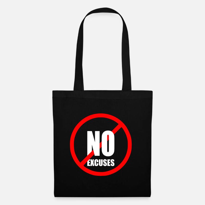 No excuses - Stoffbeutel - Schwarz