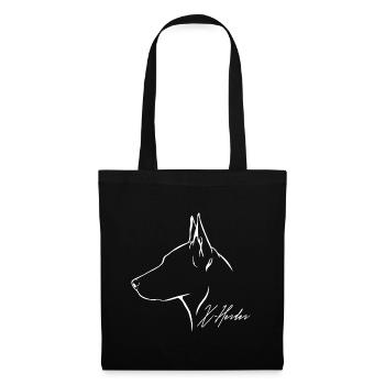 X HERDER Profil Chiens Chien Wilsigns - Sac en tissu - noir - Devant