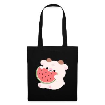 Vache Pastèque - Sac en tissu - noir - Devant