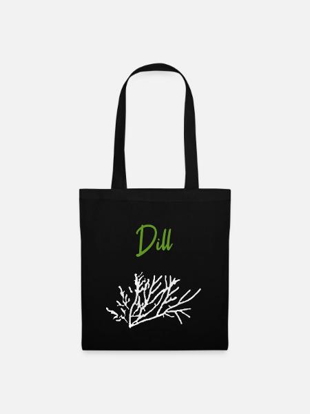 Dill Kräuter - Stoffbeutel - Schwarz