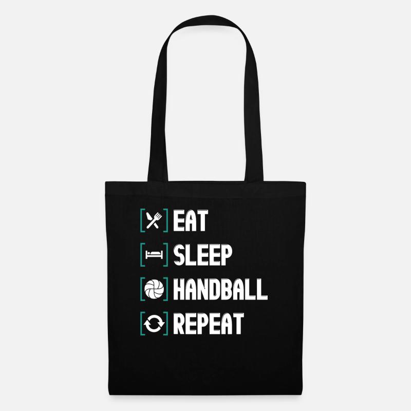 Handball Ballsport Handball Geschenk - Stoffbeutel - Schwarz