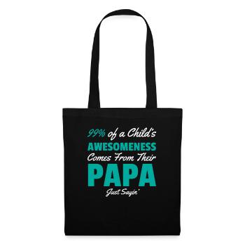 Génial papa papa père - Sac en tissu - noir - Devant
