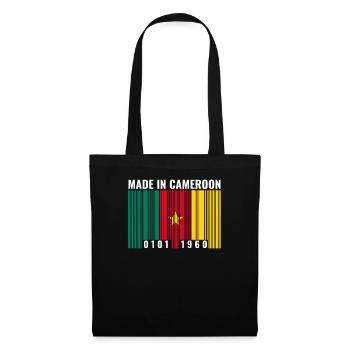 Kamerun Heritage Cameroonian Roots Barcode - Stoffbeutel - Schwarz - Vorne