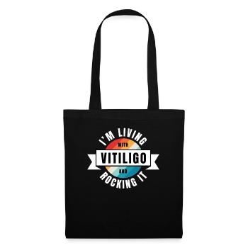 Vitiligo Awareness Vitiliog Skin Quote - Sac en tissu - noir - Devant