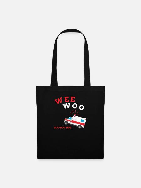 Emt Sanitäter Krankenwagen Boo Boo Bus Wee Woo - Stoffbeutel - Schwarz