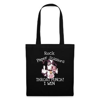 Rock Paper Scissors Throat Punch I Win - Tote Bag - black - Front