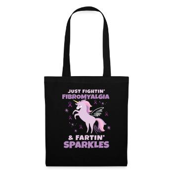 Just Fightin' Fibromyalgia - Tote Bag - black - Front