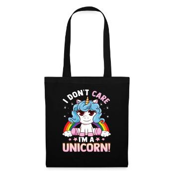 Je m’en fous je suis une licorne - Sac en tissu - noir - Devant
