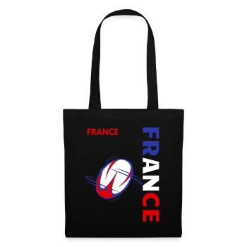 france rugby supporteurs,rugby france - Sac en tissu - noir - Devant