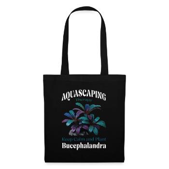 Aquascaping – Ruhe bewahren und Bucephalandra pflanzen - Stoffbeutel - Schwarz - Vorne