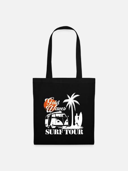 gold waves surf tour - Stoffbeutel - Schwarz
