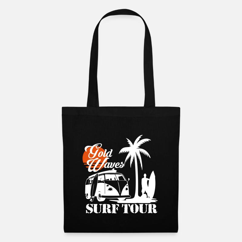 gold waves surf tour - Stoffbeutel - Schwarz