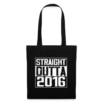 Straight Outta 2016 Retro Birthday Gift 2016 - Tote Bag - black - Front
