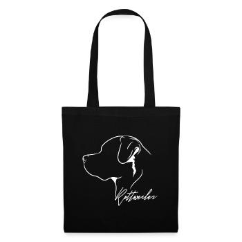 Rottweiler Profil Chiens Chien Wilsigns - Sac en tissu - noir - Devant