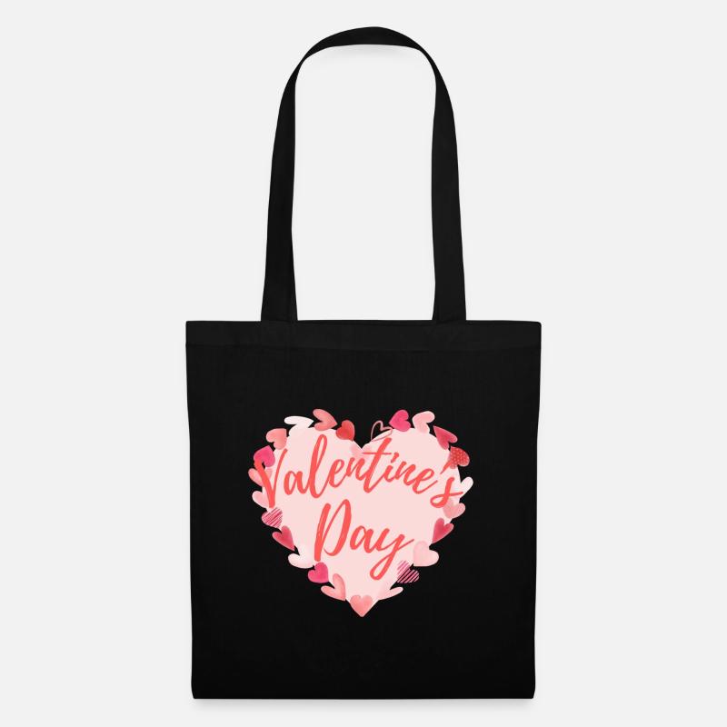 Valentine’s Day - Stoffbeutel - Schwarz