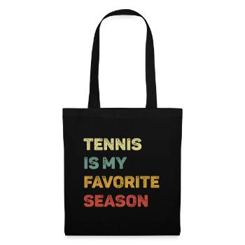 Le tennis est ma saison préférée Retro - Sac en tissu - noir - Devant