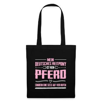 German riding pony soul on hooves gift - Tote Bag - black - Front