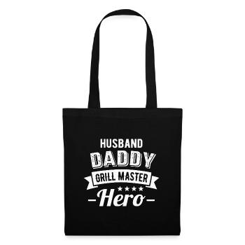Mari Papa Grill Master Hero Fête des Pères - Sac en tissu - noir - Devant