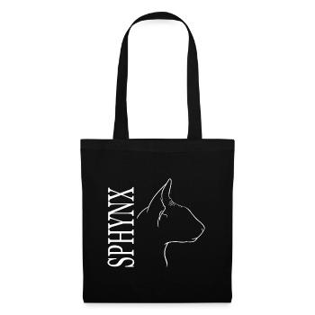 Profil Sphynx Chat Chat Wilsigns - Sac en tissu - noir - Devant