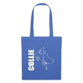 Langhaar Collie Profil Hunde Hund Wilsigns - Stoffbeutel - Hellblau - Vorne