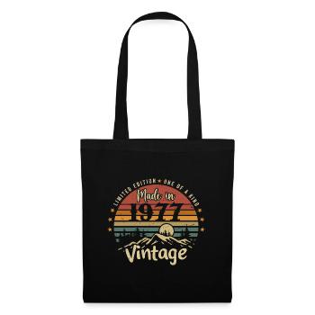 1977 Jubiläum Jahrgang 1977 Limitierte Auflage - Stoffbeutel - Schwarz - Vorne