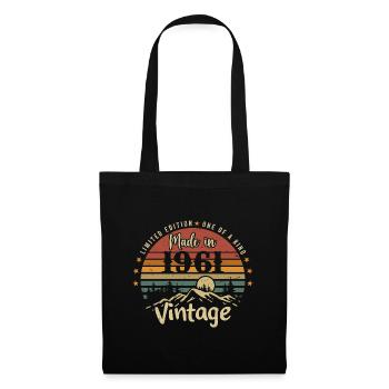 1961 Anniversaire Né En 1961 Édition Limitée - Sac en tissu - noir - Devant
