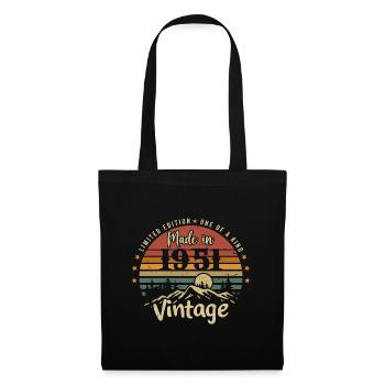 1951 Anniversaire Né En 1951 Édition Limitée - Sac en tissu - noir - Devant