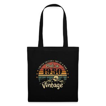 1950 Anniversaire Né En 1950 Édition Limitée - Sac en tissu - noir - Devant