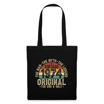 1974 Vintage né homme mythe légende - Sac en tissu - noir - Devant