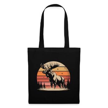 Vintage Orignal Forêt Nature - Sac en tissu - noir - Devant