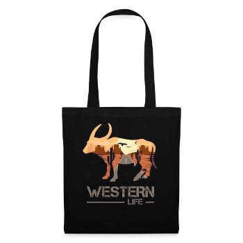 un film western - Sac en tissu - noir - Devant