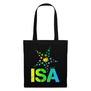 Isa Geburtstag Isabell - Stoffbeutel - Schwarz - Vorne