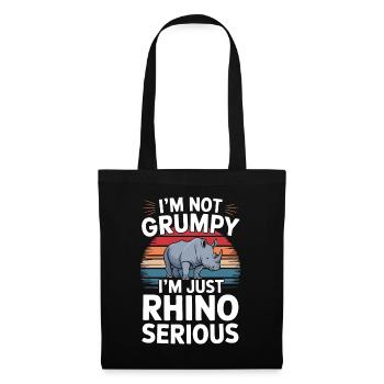Rhinocéros Rhinocéros - Sac en tissu - noir - Devant