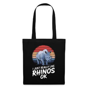 Rhinocéros Rhinocéros - Sac en tissu - noir - Devant
